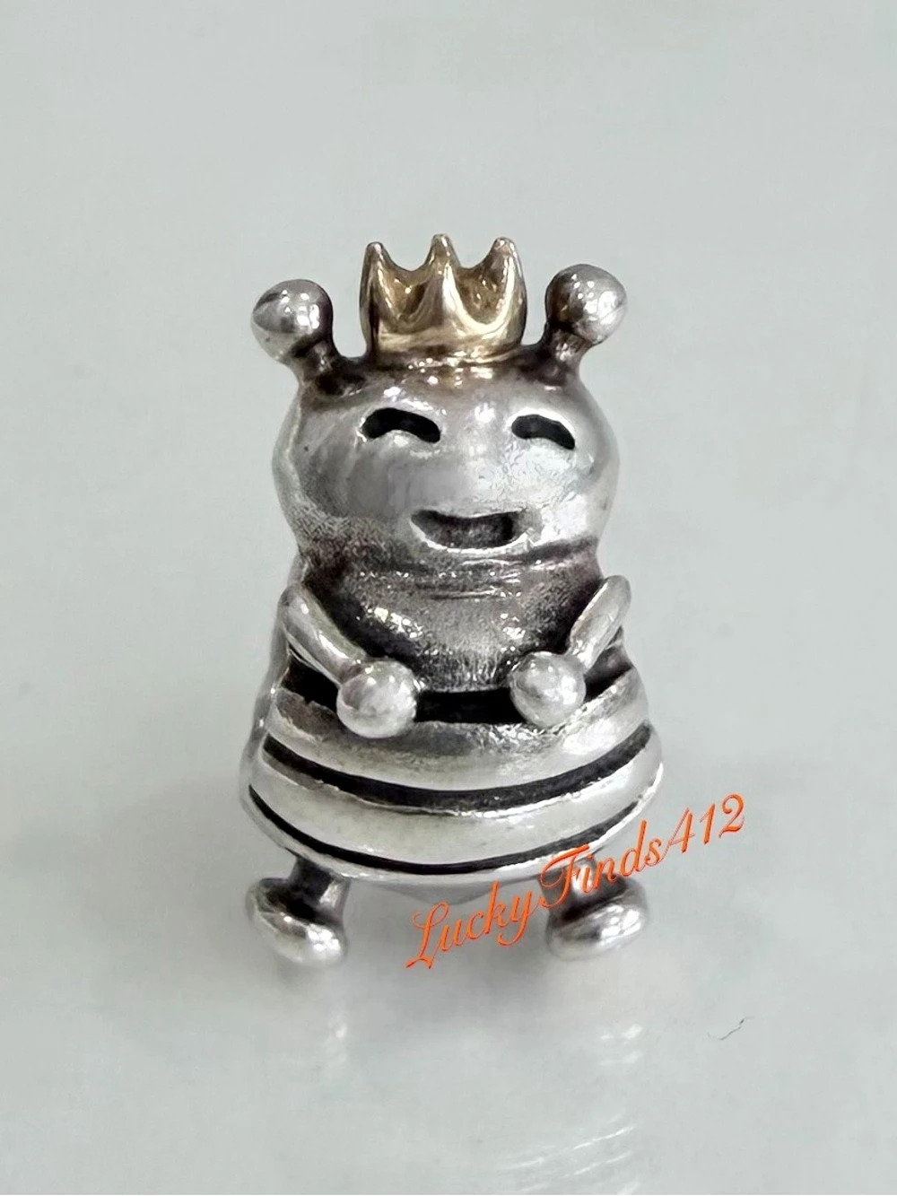 Authentic Pandora Queen Bee Two Tone Charm Retired Pandora Charm 60